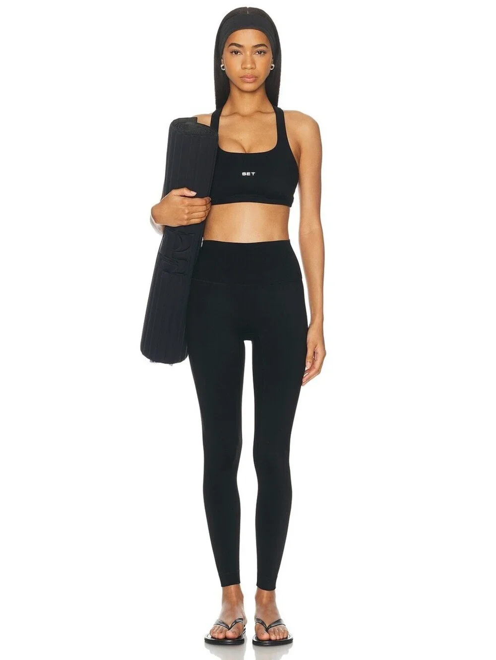 SET Active Sportbody Black High Rise Leggings Ankle Length Size S - Picture 6 of 11